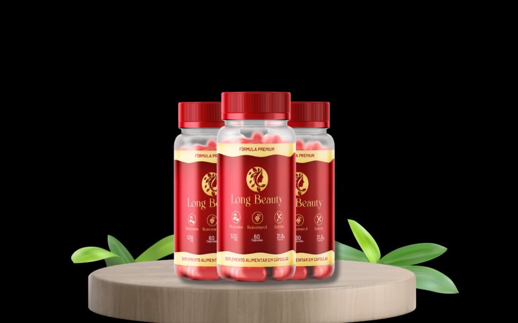 Embalagem do suplemento Long Beauty mostrando o produto